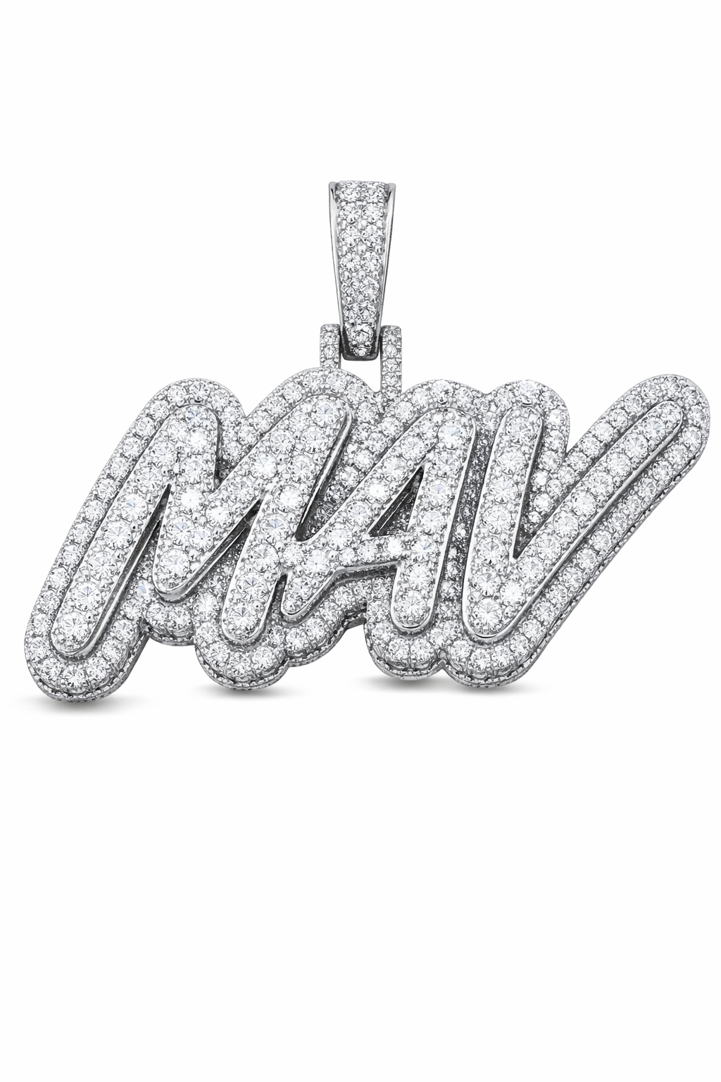 Custom “MAV” VVS lab diamond pendant